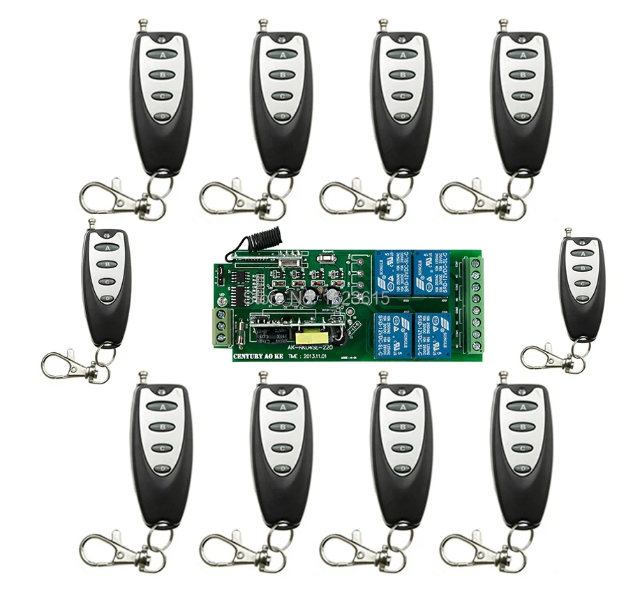 

AC85v~250V 110V 4CH Wide voltage Wireless Remote Control Switches 220V Wireless Relay Output Radio RF Transmitter And Receive