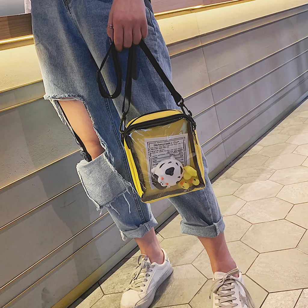 Maison fabre прозрачный Холщовая Сумка на плечо, сумки с изображением мультипликационных персонажей для детей квадратная сумочка через плечо, сумка через плечо femme сумка