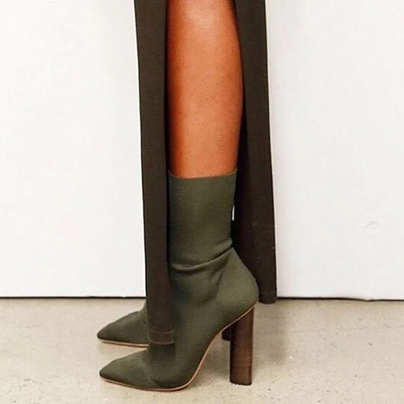 chunky rubber heel booties
