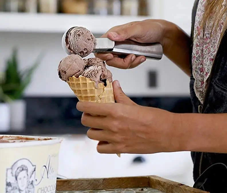 ORGANBOO 1PC Kitchen High Quality Thicker Stainless Steel Ice Cream Spoon Scoop Dig ice cream Fruit ball