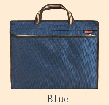 3 разных стиля красный/синий/черный/коричневый A4 портфель сумка для офиса мужчины женщины - Цвет: style 2 blue