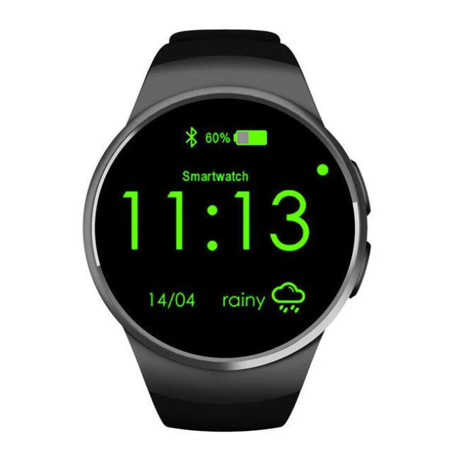 KW18 smart watch plug SIM card call round dial Bluetooth wear heart rate blood pressure monitoring sports gift bracelet