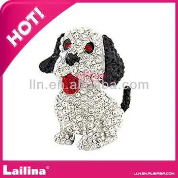 

lovely dog crystal rhinestone brooch/rhinestone dog brooch pin
