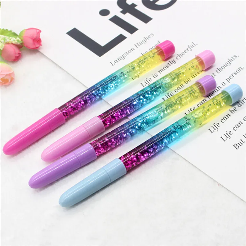 

1PC Colorful Sequins Liquid Quicksand Gel Ink Pen Magic Wand Fairy Pens School Office Supplies