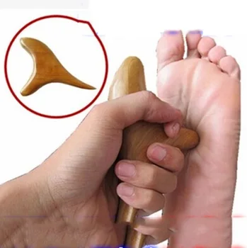 

New Arrival Camphor wood trigonometric massage cone wooden massage stick gua sha board acupuncture stick