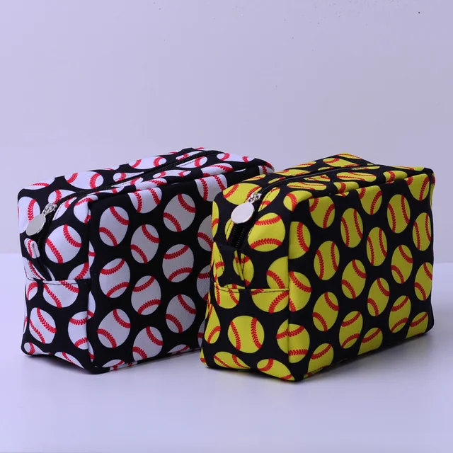 Wholesale Domil Baseball Make up Bag Softball Cosmetic Bag Polyester