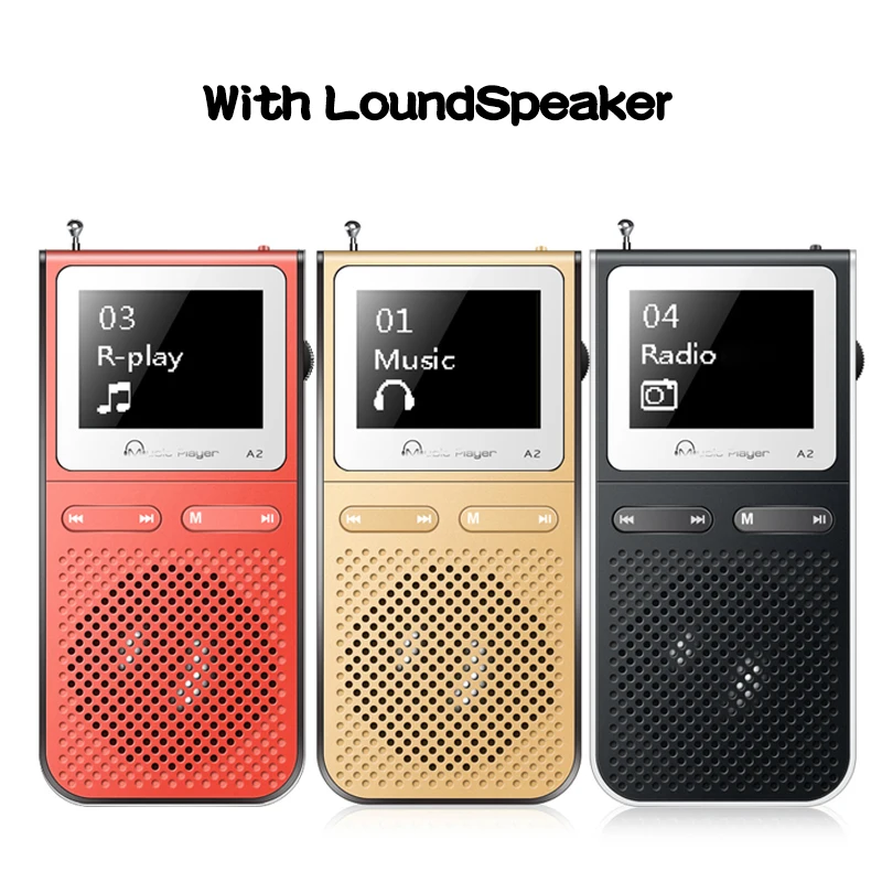 

Btsmone Hifi mp3 player built-in loundspeak and 8G can playing 100Hours with FM radio Support expand up to 128G Portable player