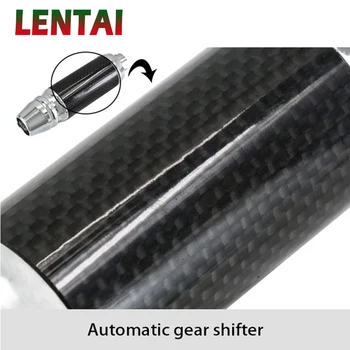 

LENTAI For Opel astra h j g insignia Honda civic 2006-2011 Land Rover 1Set Carbon Fiber Car Gear Shift Shifter Lever Knob Button