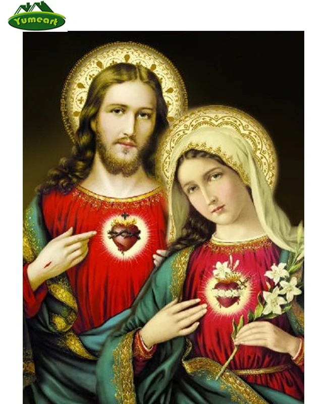 Diamond Drill Diy Picture Mosaic Cross Stitch Crystal Embroidery Needlework Square Painting Jesus Christ | Дом и сад