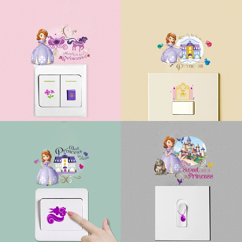 Cartoon Princess PVC Wall Stickers For Kids Room Home Decor Living Room Bedroom Wallpaper Mural Art Self Glue Poster Girls Gifts Cartoon Princess PVC Wall Stickers For Kids Room Home Decor Living Room Bedroom Wallpaper Mural Art Self Glue Poster Girls Gifts