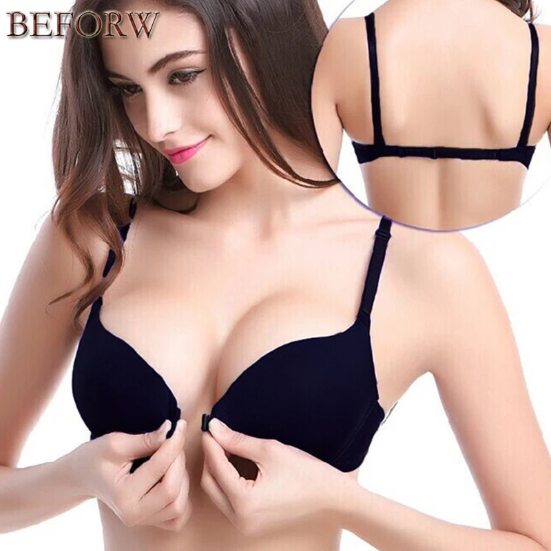 Black White Push Up Bra 2017 Women Sexy Seamless Strapless Bra Cleavage
