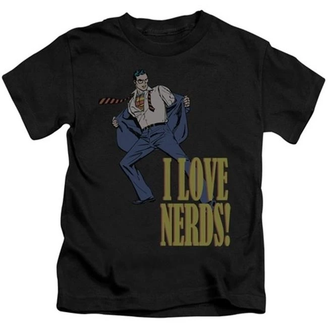 Trevco Dc-I Love Nerds - Short Sleeve Juvenile 18-1 Tee - Black Small 4