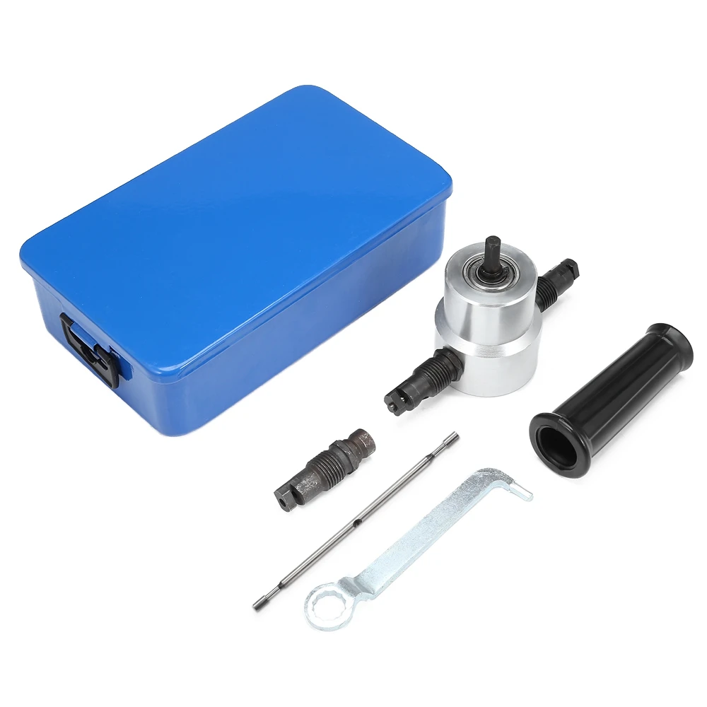 

Double Head Metal Sheet Nibbler Cutter Drill Tool with Iron Box