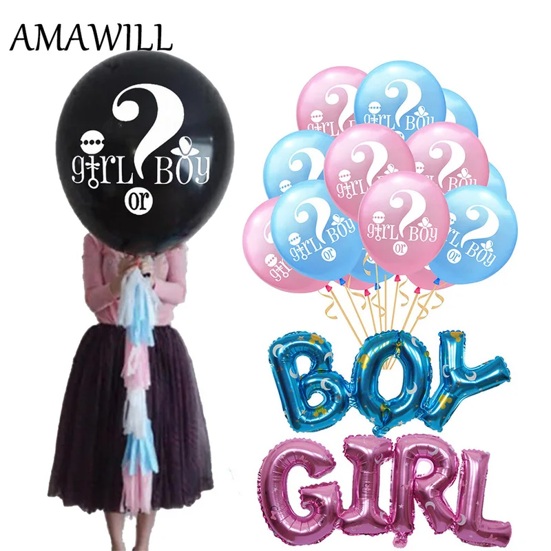 Photo Props 70 Piece Set with Boy or Girl Banner Jumbo Balloon Baby Gender Reveal Party Supplies Photo Props 70 Piece Set with Boy or Girl Banner Jumbo Balloon Baby Gender Reveal Party Supplies