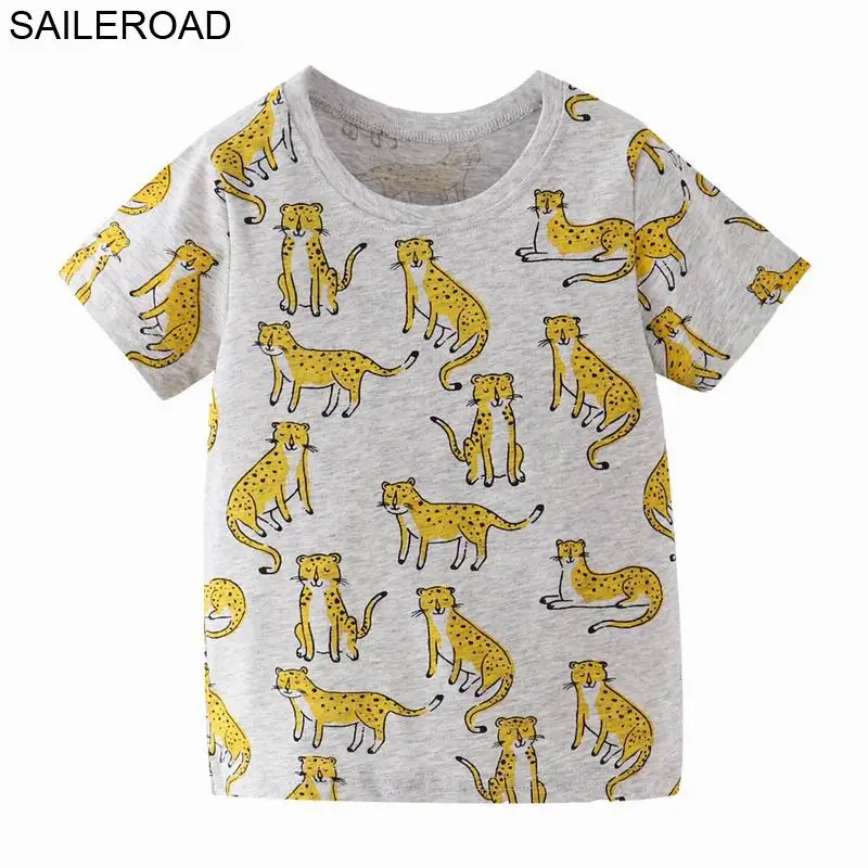 SAILEROAD 2-7 Т мультфильм животных Акула Baby Boy Футболка для детских рубашек для детей Топы мальчика Тис Одежда Детские футболки - Цвет: 2720 same picture