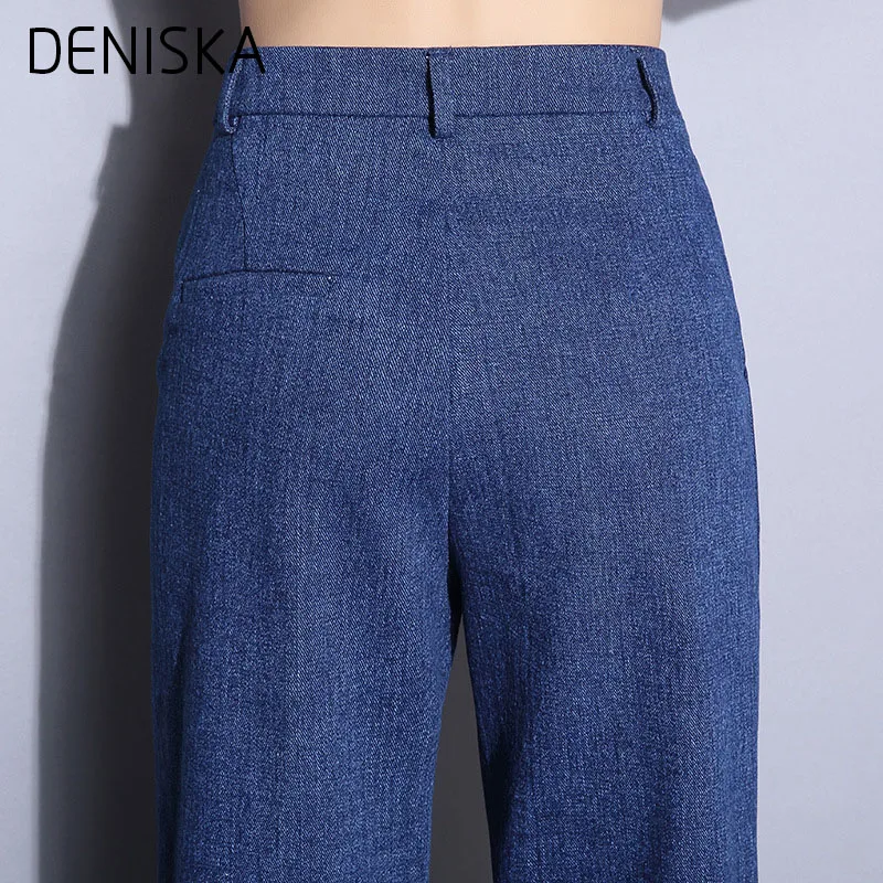 Дениска весна новый корейский 2018 Повседневное Mom Jeans Для женщин Высокая Талия