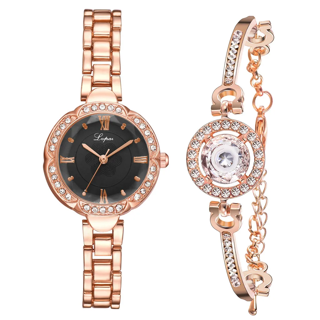 Женские часы роскошные европейские Красивые Простые повседневные модные маленькие и нежные часы-браслет из розового золота geneva reloj mujer Q60