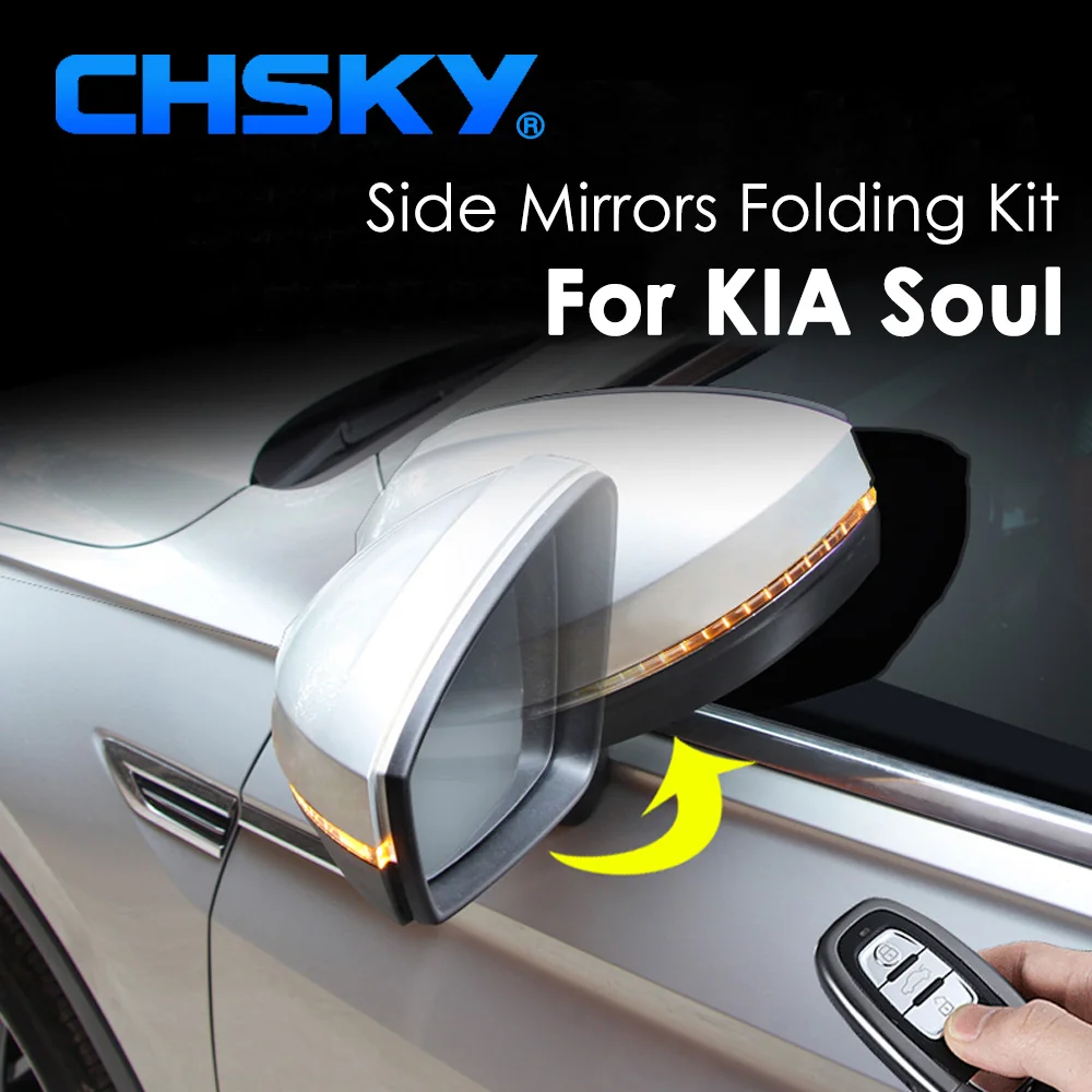 CHSKY Car Side Mirror Folding Kit for Kia Soul 2009 Present Auto Side