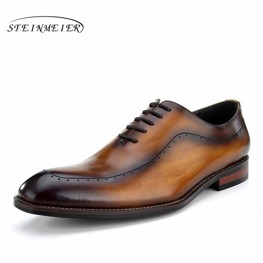 

Mens formal shoes leather oxford shoes for men dressing wedding men's brogues office shoes lace up male suit shoes black 2019