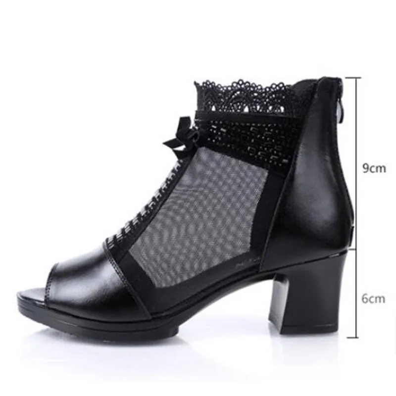 British style cowhide mesh spring summer shoes high heels women sandals 2017 new shoes summer sandals Fish mouth leather shoes British style cowhide mesh spring summer shoes high heels women sandals 2017 new shoes summer sandals Fish mouth leather shoes