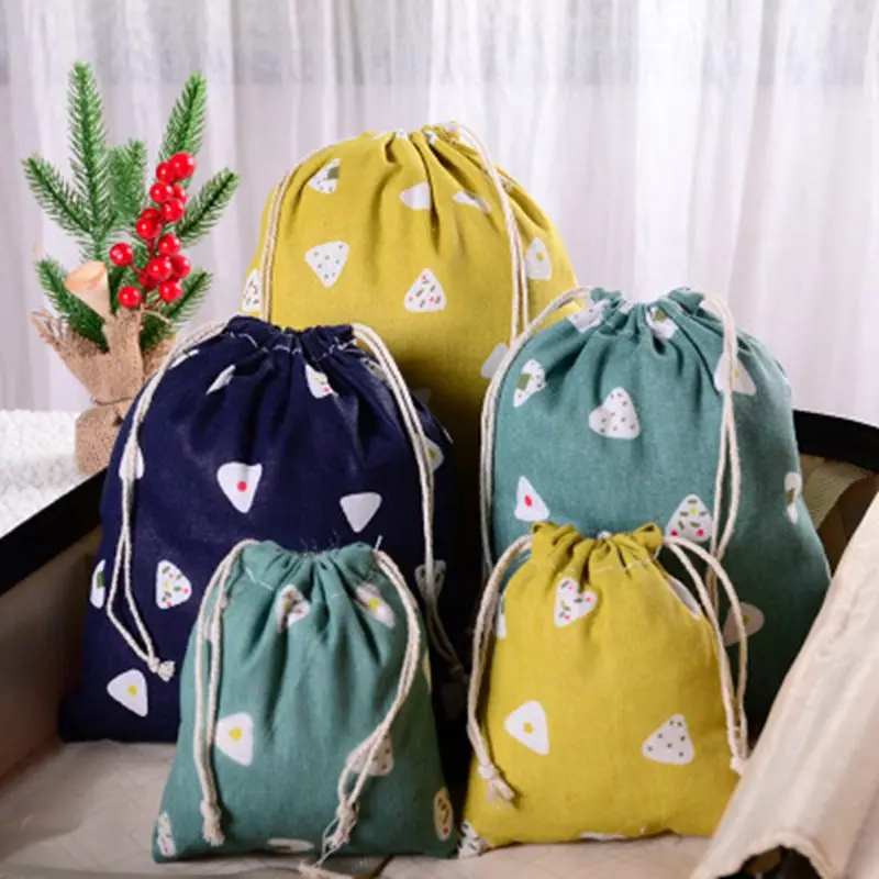 

Cute Rice Ball Cosmetic Bag Travel Make Up Case Toiletry Beauty Organizer Canvas Drawstring Storage Makeup Pouch Wash Kit Box