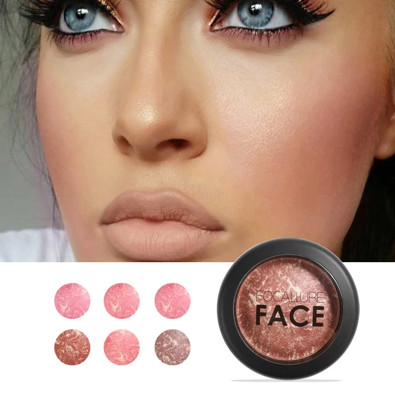 

FOCALLURE Makeup Cheek Blush Powder Face Bronzer Blushes Powder Cosmetic Natural Base Makeup Highlighter Face Contour Blush