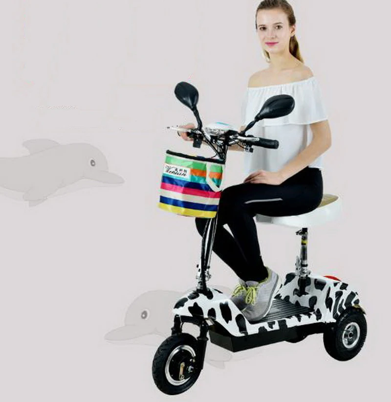 Discount 261005/Adult mini folding electric scooter / ladies battery car / two wheel scooter/Anti-skid handle/Mini electric car / 7