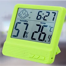 Face Digital LCD Thermometer Hygrometer Electronic Temperature Humidity Meter Weather Station Indoor Outdoor Tester Alarm Clock Face Digital LCD Thermometer Hygrometer Electronic Temperature Humidity Meter Weather Station Indoor Outdoor Tester Alarm Clock