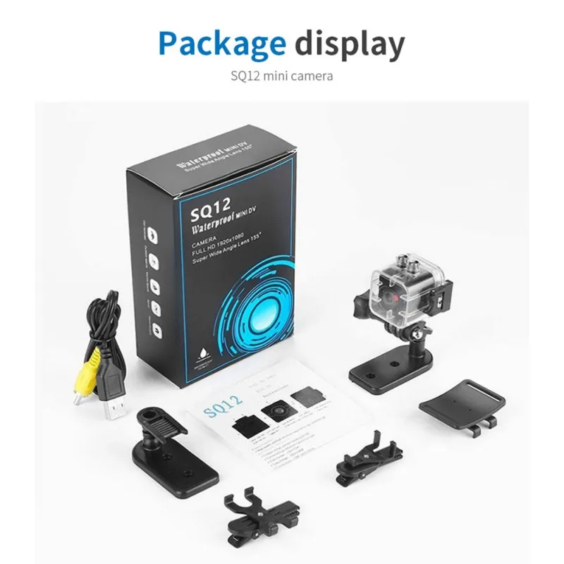 

SQ12 Original Mini Camera WIFI Camera SQ12 FULL HD 1080P Night Vision Waterproof shell CMOS Sensor Recorder Camcorder