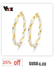 Vnox золото-цвет большой Серьги-кольца для Для женщин ювелирных изделий женский Серьги подарки на день рождения
