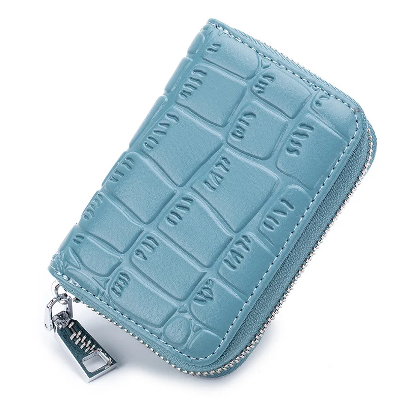 

Fashion New Stone Pattern Leather Women Organ Card Holder 16 Card Bits Lady Card Wallets Set for Male Female Certificate Bags