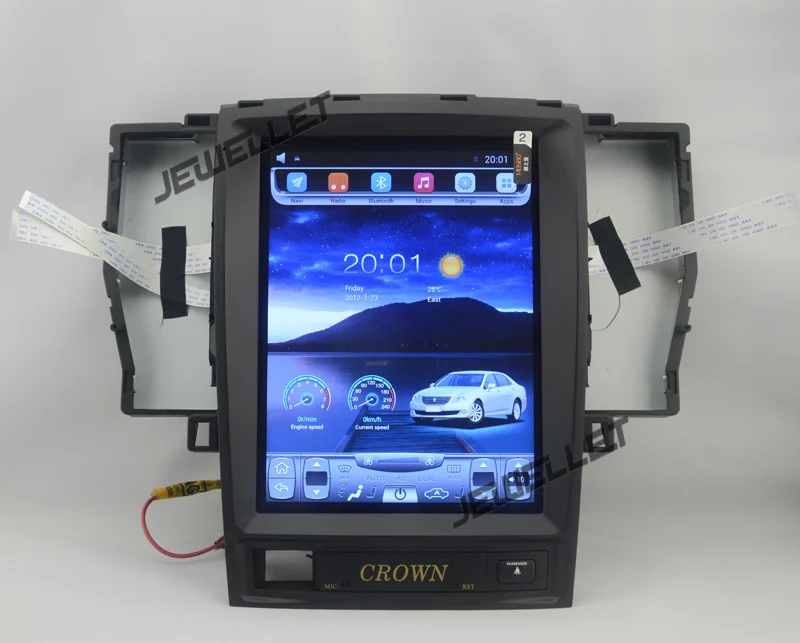 Perfect 10.4" tesla style vertical screen Quad core Android 6.0 Car stereo GPS navigation for Toyota Crown 2003-2008 5