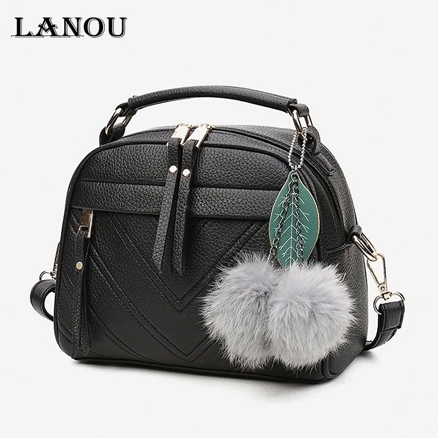 LANLOU أكياس للنساء 2019 الأزياء شعري النساء حقيبة كتف حقيبة يد فاخرة النساء أكياس designerCasual crossbody حقيبة للنساء