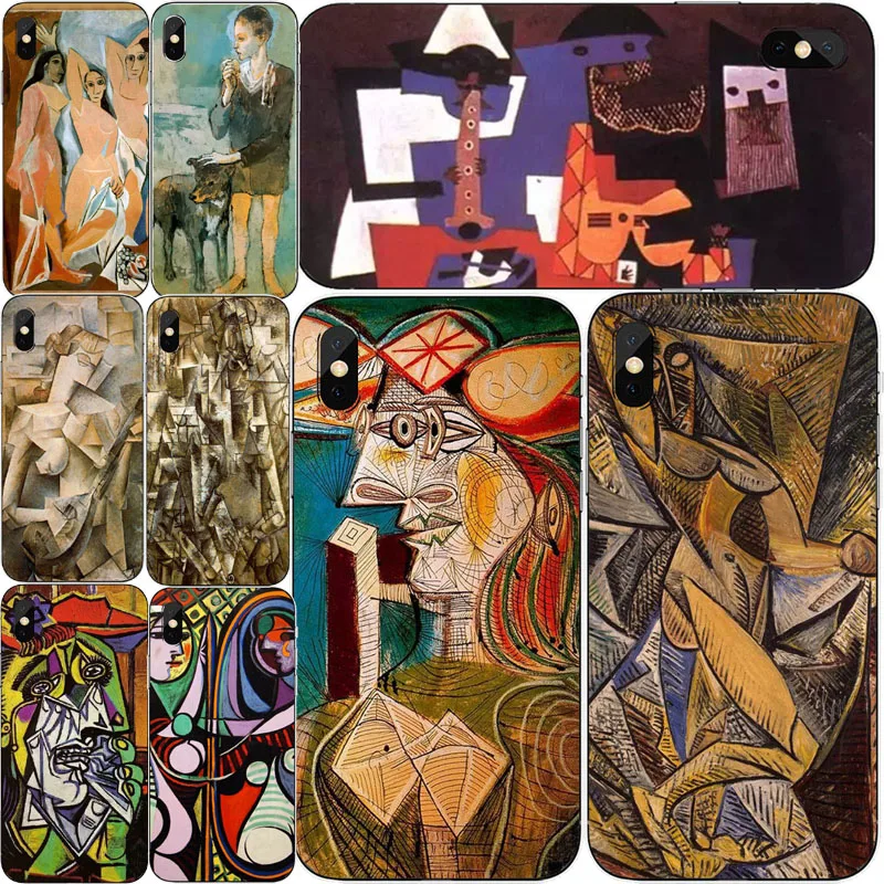 

Pablo Picasso chorando Menina Case Para iphone X XR XS Max 6 5 8 7 mais Caso Pintura A Oleo Casos De Telefone de Soft TPU Coque
