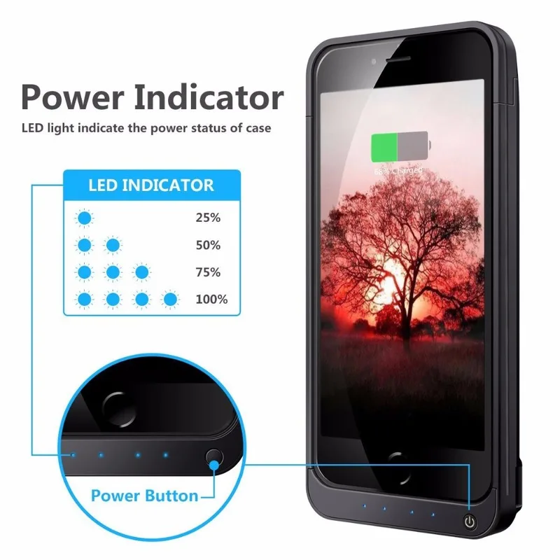 NENG Горячая Большая емкость 4200mAh батарея чехол для iPhone 5 5C 5S SE портативное быстрое