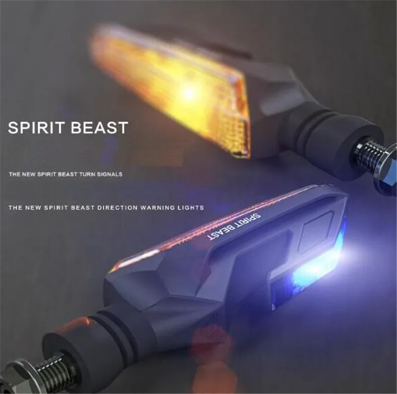 SPIRIT BEAST Мотоцикл модифицированные поворотники водонепроницаемый поворотники светодиодный фонарь направленного света декоративные фары для мотокросса дневные огни