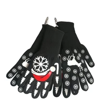 Amazon hot огнестойкая духовка-гриль перчатки для барбекю кухонная перчатка для выпечки Рождественский подарок