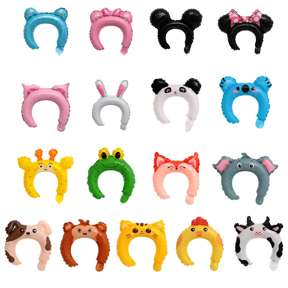 

5pcs Cute Animal Tiara Headband Foil Balloon Frog Panda Fox Baby Shower Happy Birthday Wedding Party Decoration globos