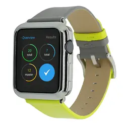 URVOI ремешок для apple watch series 4 3 2 1 двойной цвет ремешок для iwatch натуральная кожа ремешок из нержавеющей стали Пряжка 40 44 мм