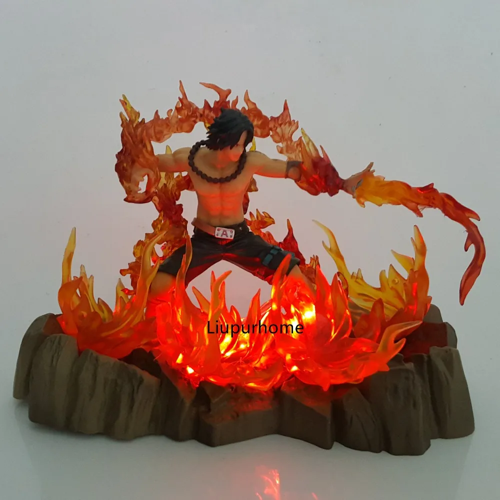 Conduziu a Lâmpada de Mesa Luz da Noite Peça Anime Portgas d Natal Iluminação Led Llavero Uma Ace 6 Luzes noturnas