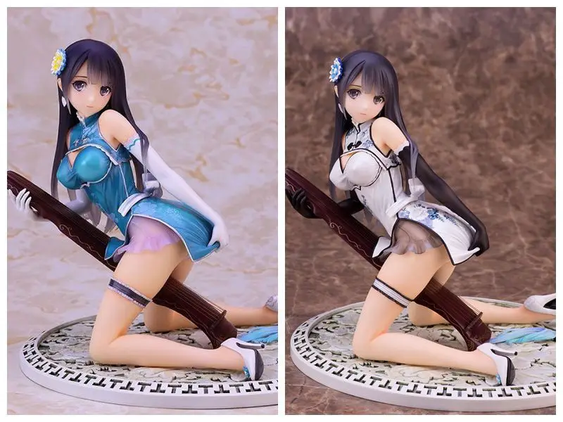 

18CM Sexy Collection Model T2 Art Girls Ping Yi Cheongsam 1/6 Scale figure fantasy Cast Off PVC Action Figure Naked girl doll