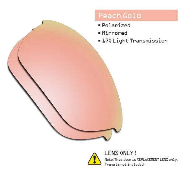 SmartVLT поляризованные Сменные линзы для солнцезащитных очков в стиле Оукли с полукурткой 2,0-несколько вариантов - Цвет линз: Peach Gold