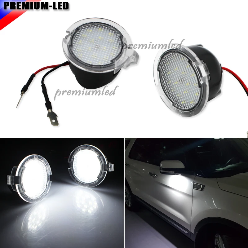 2x For Ford LED Side Mirror Puddle Light F 150 Under mirror light For
