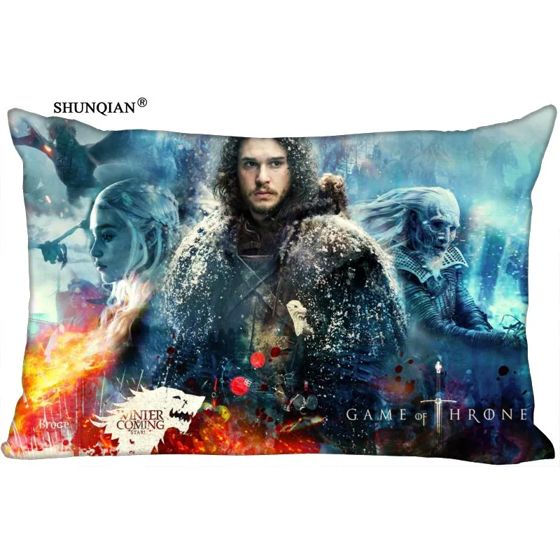 

Game of Thrones Printed Rectangular Silk Pillowcase Two Sides Custom your image Gift 35x45cm,30x60cm,40x60cm,45x75cm,50x75cm
