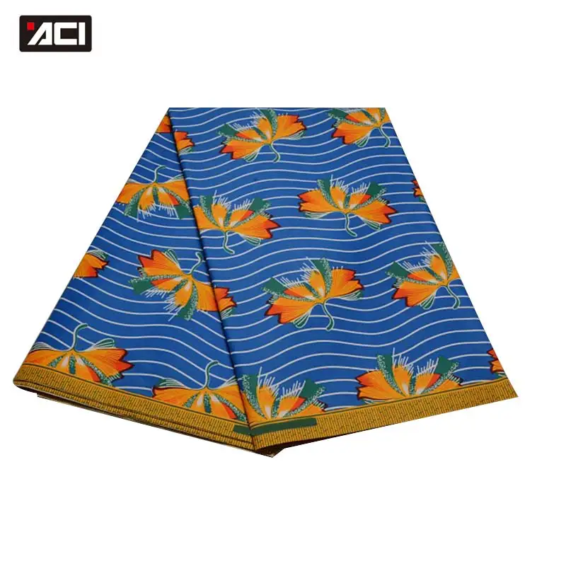 

ACI New Pattern Ankara Fabric African Real Wax Print Tissu Wax African Nigeria Garment Fabric 6Yards Veritable Wax Batik Fabric