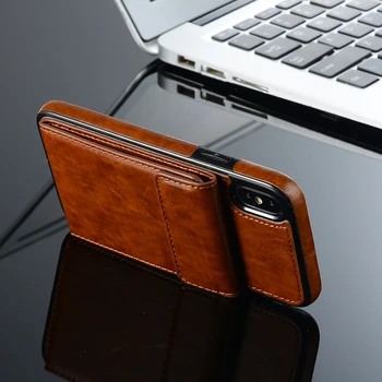 

Luxury Leather Case With Card Holder for Apple iPhone 6 6s 7 8 Plus X XS XR XS Max Phone Back Cover Retro Case free shipping