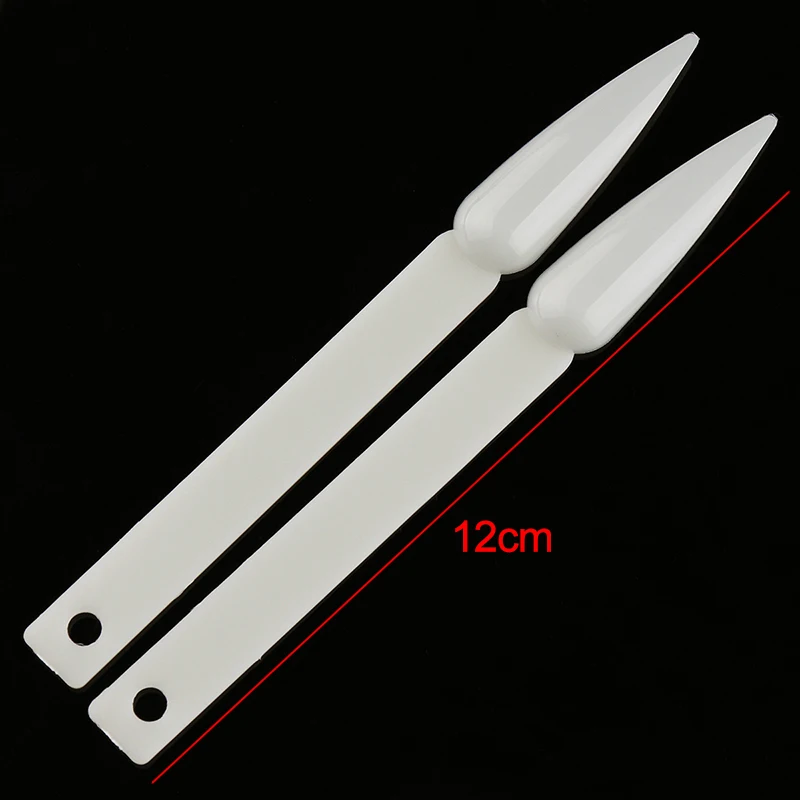 40pcs Clear/Nature Sharp Long Nail Art False Tips Color Display Board Practice Card Salon Practice Display Tools