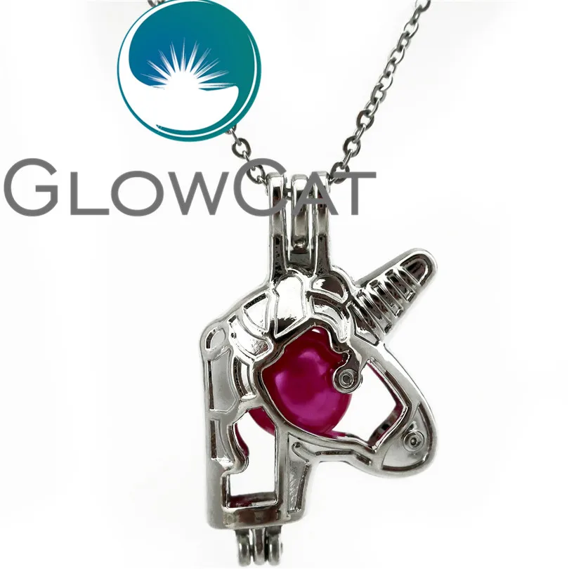 GLOWCAT KK686 Единорог бусины клетка медальон кулон Духи диффузор для эфирных масел