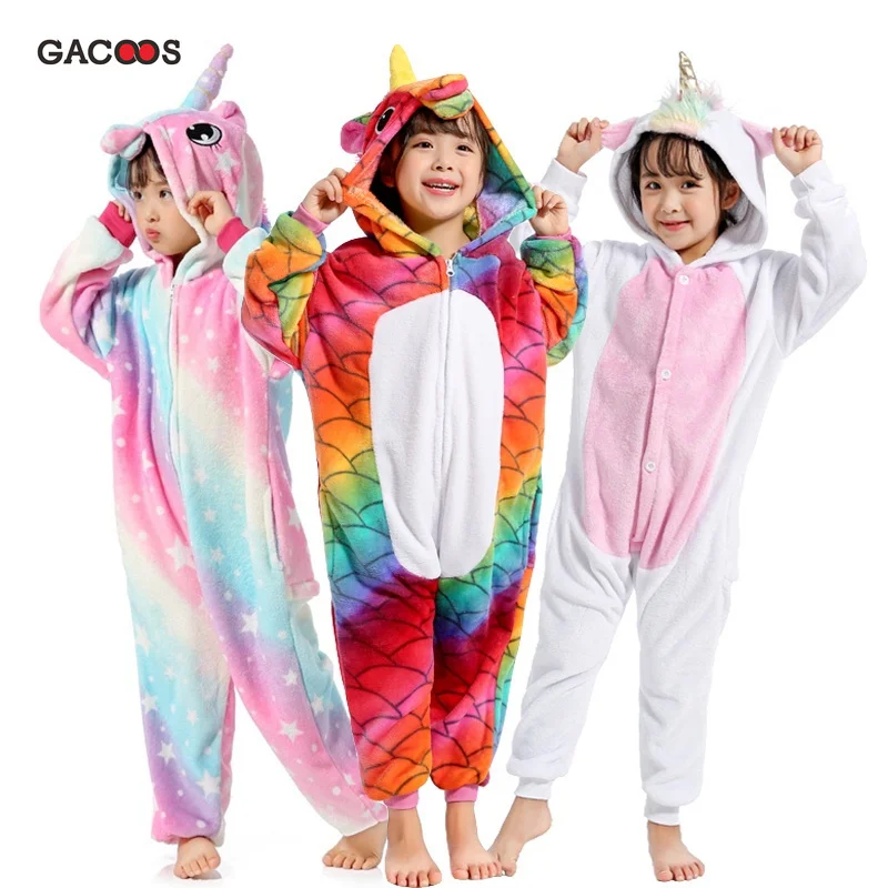 Kigurumi Children Unicorn Pajamas for Boys Girls Pyjamas Animal Cartoon Sleepwear Onesie Kids Jumpsuit Baby Overalls Costumes Kigurumi Children Unicorn Pajamas for Boys Girls Pyjamas Animal Cartoon Sleepwear Onesie Kids Jumpsuit Baby Overalls Costumes