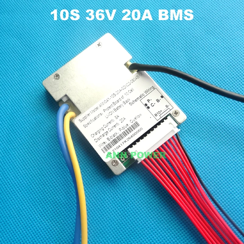 Литий ионный аккумулятор BMS 10S 36 В (42 в) 20 А для в 10 Ач электронных велосипедов